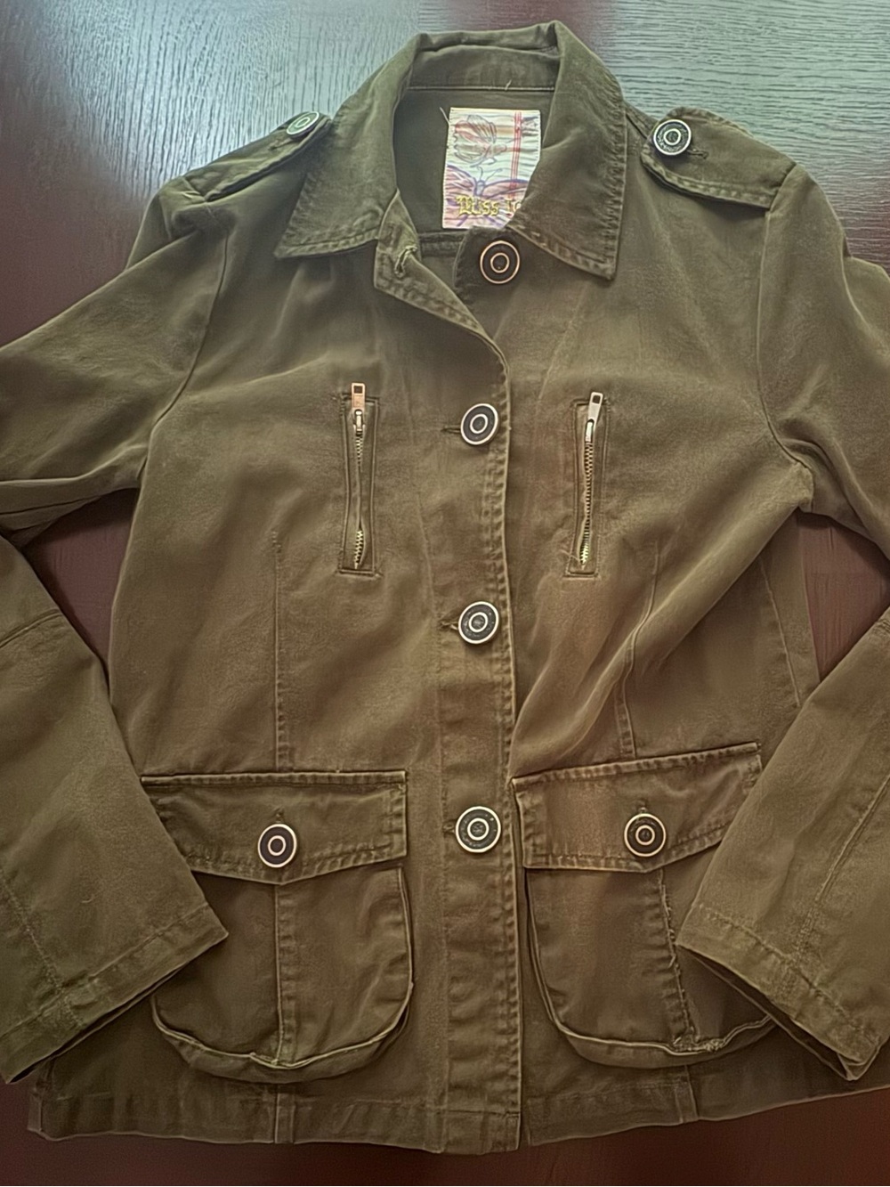 Vintage-Style Miss 16 Utility Field Jacket - Olive
